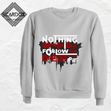 SCARDOX T-SHIRT MANCHE LONGUE NOTHING IMPOSSIBLE