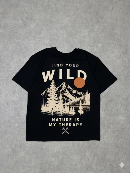 T-Shirt Oversize "Find Your Wild" BY SCARDOX DZ