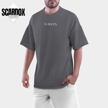 T-SHIRT SCARDOX  OVERSIZE GRIS