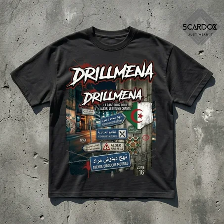 T-shirt Oversize "Drillmena" – L'Hymne de la Rue par Scardox DZ
