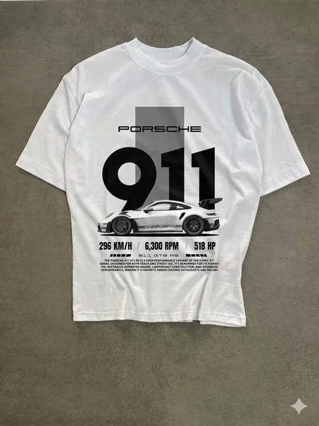 T-Shirt Oversize "911 GT3 RS" BY SCARDOX DZ