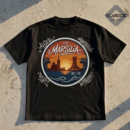 T-shirt Oversize "Marsilia" – Le Pont Méditerranéen par Scardox DZ
