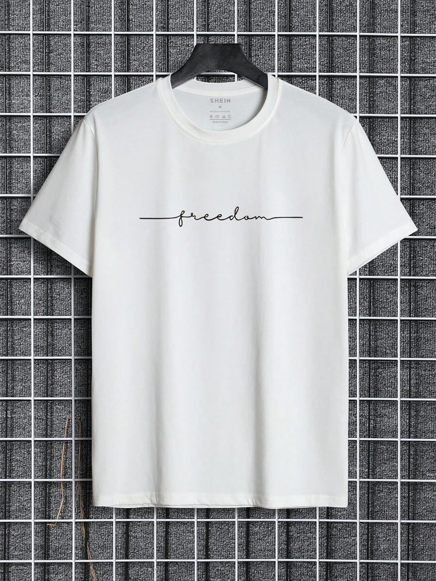 Homme T-shirt À Lettres