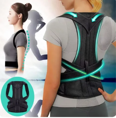 مصحح وضعية الظهر بحزام كتف قابل للتنفس ، حزام خصر للأولاد والبنات ، يخفف من إجهاد الظهر ، قابل للتعديل