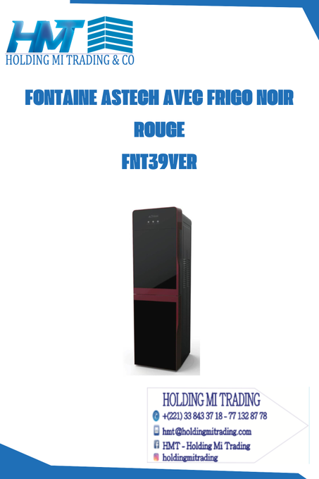 FONTAINE ASTECH AVEC FRIGO NOIR ROUGE  FNT39VER