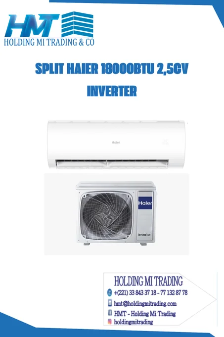 SPLIT HAIER 18000BTU 2,5CV INVERTER