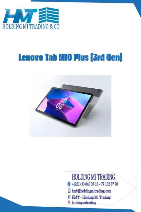 Lenovo Tab M10 Plus – Tablette performante et accessible