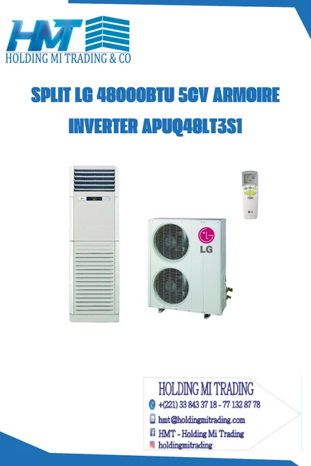 SPLIT LG 48000BTU 5CV ARMOIRE INVERTER APUQ48LT3S1