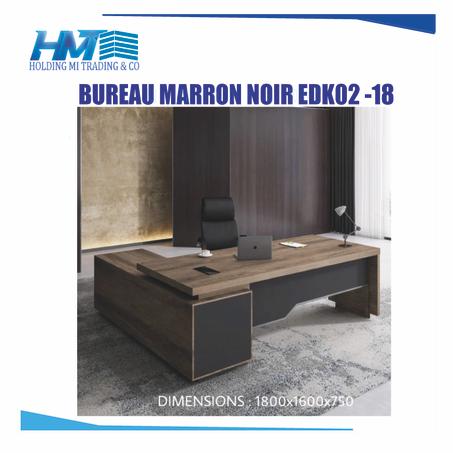 BUREAU MARRON BEIGE 1800x1600x750