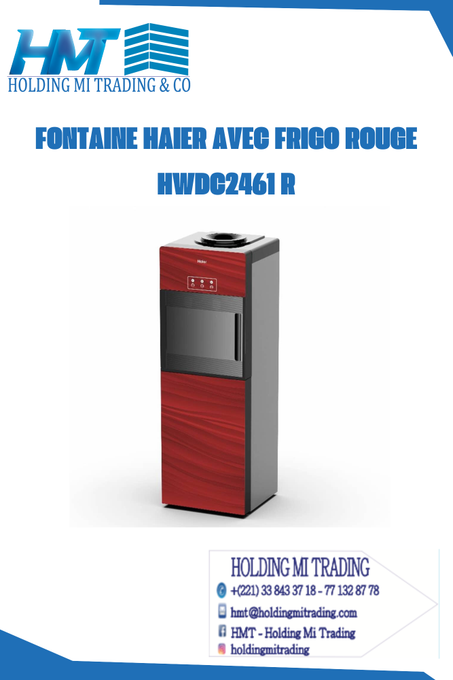 FONTAINE HAIER AVEC FRIGO ROUGE HWDC2461 R