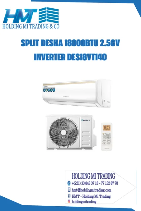 SPLIT DESKA 18000BTU 2.5CV INVERTER DES18VT14C