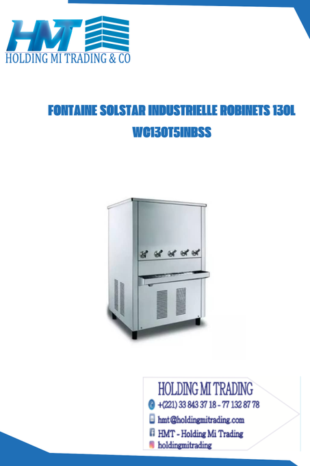 FONTAINE SOLSTAR INDUSTRIELLE ROBINETS 130L