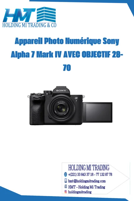 Appareil Photo Numérique Sony Alpha 7 Mark IV AVEC OBJECTIF 28-70