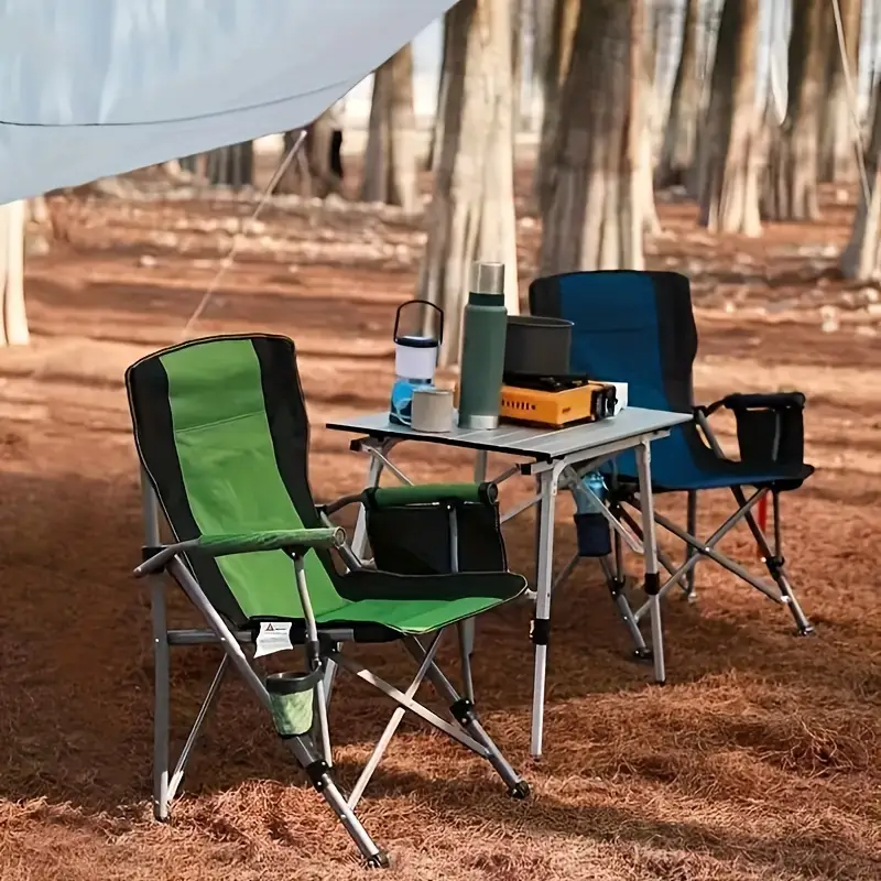 chaise de camping portable avec poche latérale, chaise pliante portable,   pour la plage, la pêche, les  , les  - , la pelouse détails 3