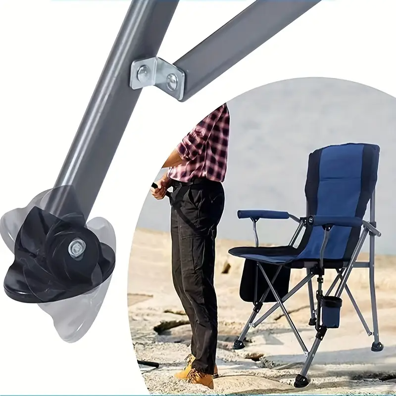 chaise de camping portable avec poche latérale, chaise pliante portable,   pour la plage, la pêche, les  , les  - , la pelouse détails 5