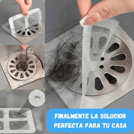 Pegatinas de Malla Multiuso ¡Adiós al Cabello y a los Insectos en la Ducha!