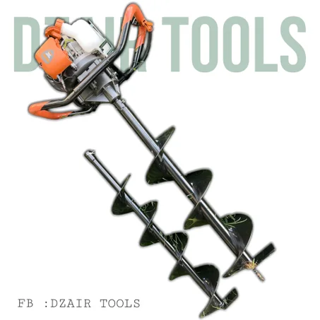 🔥 آلة حفر بنزين KZUBR 52CC – قوة عملية مع ماش 15 و20 سم