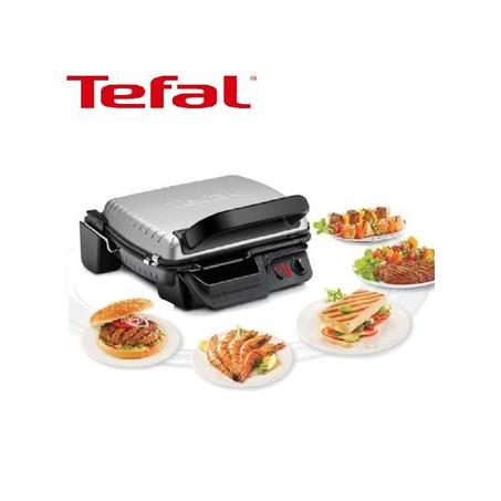 Tefal شواية لحم / بانيني / باربكيو / الترا كومباكت - 2000 وات - فضي / أسود