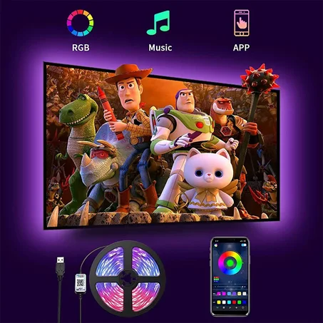 الشريط المضيء متعدد  الاستعمالات🥰🤩🤩🤩 TV LED Strip