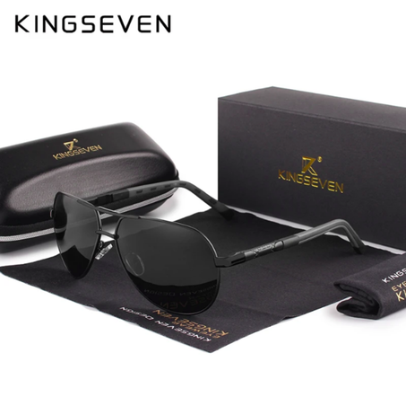 KINGSEVEN®   ORIGINAL  CLASSIQUE AVIATOR N725 - CADRE EN MAGNESIUM ET ALUMINIUM  -  POLARISER HD ET 100% UV400