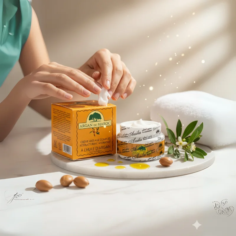Crème Anti-Âge Complet à L'Huile D'Argan Du Maroc - Naturelle Et Hypoallergénique