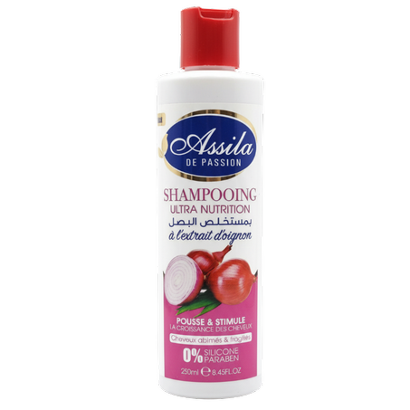 مجموعة شامبو الثوم والبصل لتغذية الشعر وتقويته – Assila 250ml"