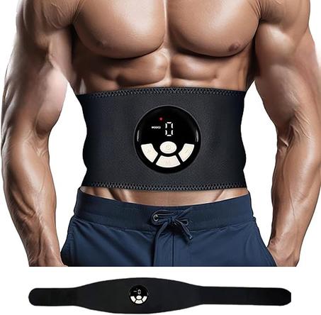 حزام تدريب عضلات البطن EMS كهربائي – لشد البطن والخصر وتقوية العضلات للرجال والنساء