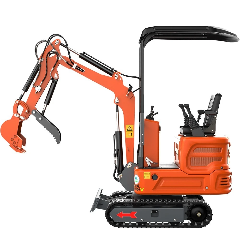 13.5HP Mini Excavator 1 TON B&S EPA Engine Smooth Hydraulic Thumb Compact Digger