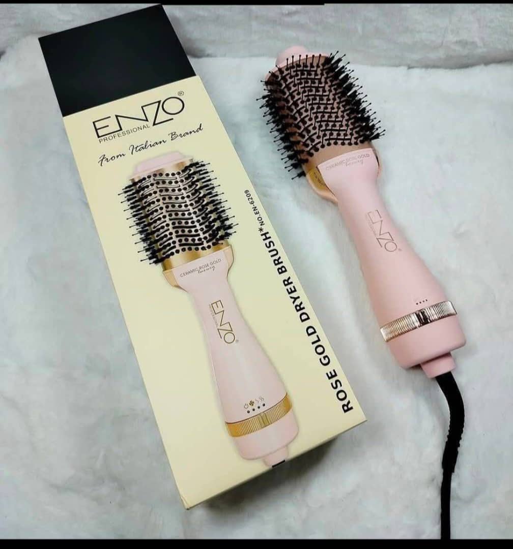 فرشاة تجفيف وتصفيف الشعر ENZO Professional Rose Gold – موديل EN-6209