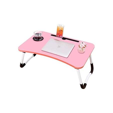 Table de lit Portable et pliable multifonctionnel pour PC portable - Rose