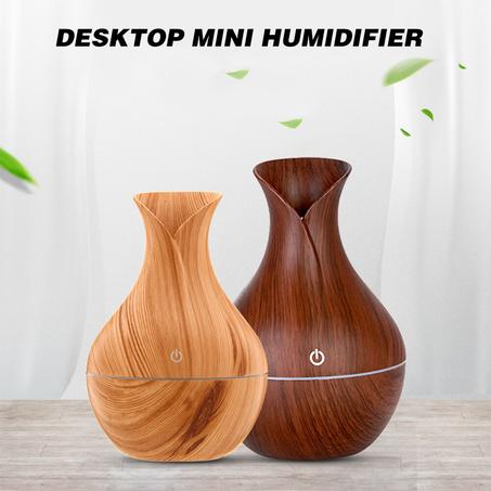 Aroma Diffuseur d'huile essentielle - D'humidificateur - USB Bois -130ml