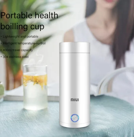 400ml Portable Electric Kettles Thermal Cup Make tea Coffee Travel Boil water Keep warm Smart Water Kettle Kitchen Appliances