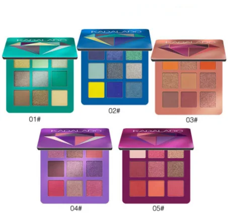 9 Colors Glitter Eyeshadow Pallete Matte Eye Shadow Palette Shimmer And Shine Diamond Eyeshadow Powder Pigment