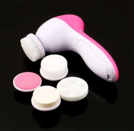 Pore Cleaner Cleansing Instrument 5 In 1 Cleansing Brush Deep Facial Cleansing Electric Rotation Face Washer Skin Care Machine