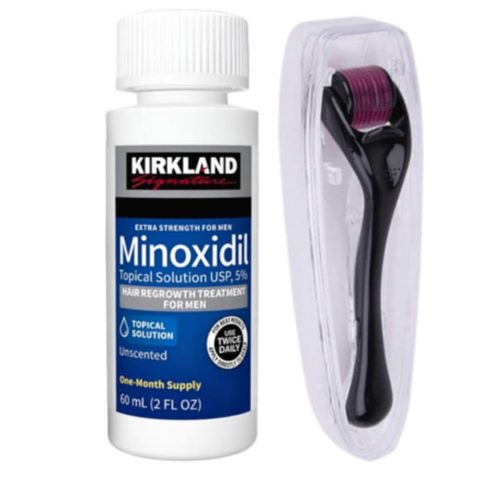 🧴 Pack Minoxidil + Dermaroller – Repousse Accélérée des Cheveux & de la Barbe ! 💥