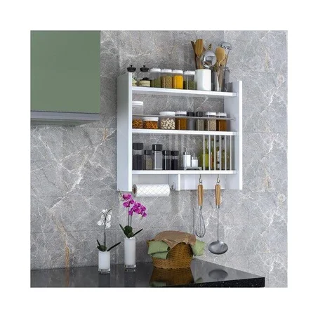 Étagère murale pour cuisine 55 x 60 x 17 cm BLANC