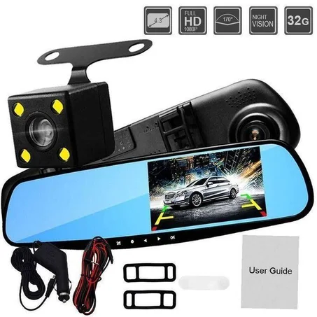 Rétroviseur DVR plus camera de recul FULL HD