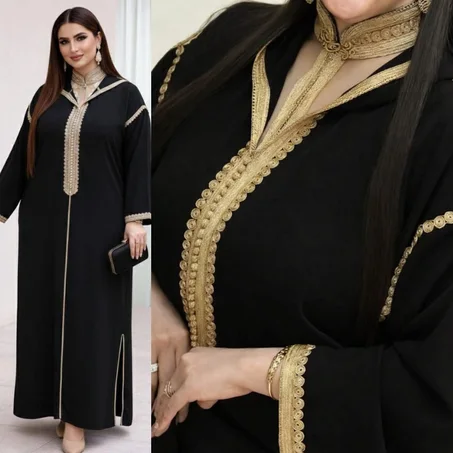 جلابة 2 بياس راقية ومميزة مكوّنة من جلابة + قفطان