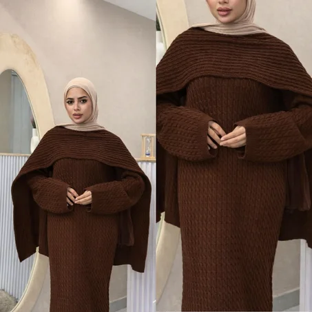 طقم غوب مع كاب كبير -  Ensemble Robe + Cap