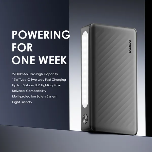 oraimo Traveler 3 Lit 27000mAh 15W Power Bank