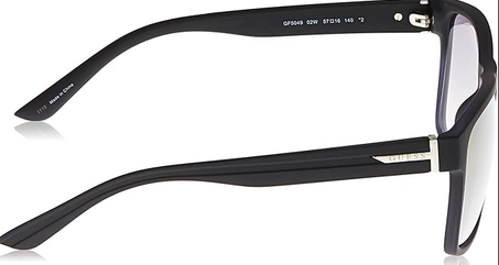 Lunettes de soleil Guess Wayfarer, noir mat avec verres dégradés bleus Gf5049 02W Verres 57 mm