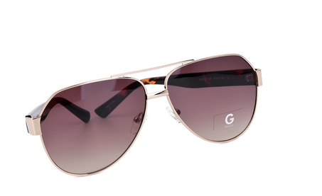 LUNETTES DE SOLEIL GUESS GG2141 32F 61 MARRON MÉTAL NEUTRE