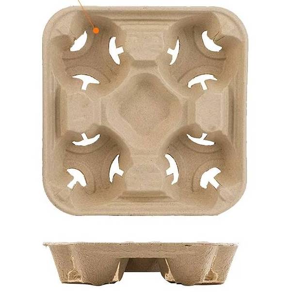 Lot de 50 Porte-Gobelets 4 Compartiments