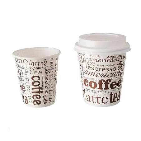 100 Gobelets en Carton 4 oz avec Couvercles
