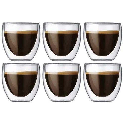 Verre double paroi 80 ml - Pack de 6 tasses