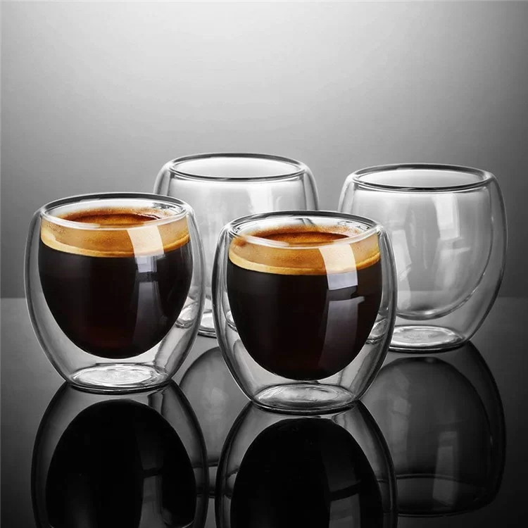 Verre double paroi 80 ml - Pack de 6 tasses