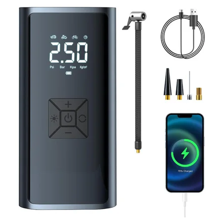 مضخة إطارات لاسلكية فعالة، مضخة هواء متعددة الوظائف