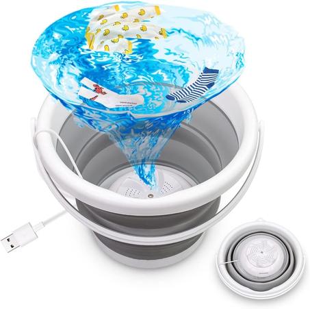 Portable 3-in-1 Mini Washing Machine, USB Powered, 1.0 kg