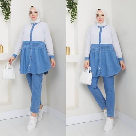 🎀 أنسومبل جينز صيفي من تركيا  - جودة ممتازة