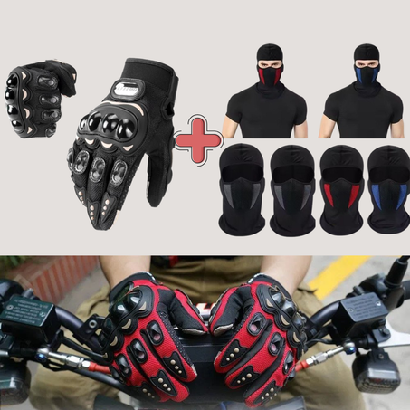 قُفّازات برو بايكر للدراجات + هدية قناع الوجه الكامل